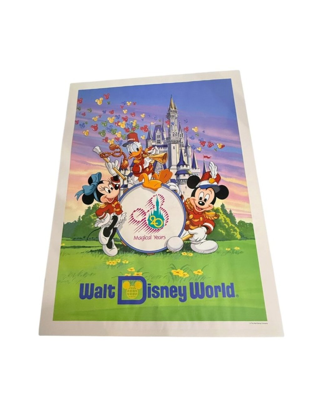 Walt Disney World 25th Anniversary "Magical Years" Poster Mickey Minnie Donald